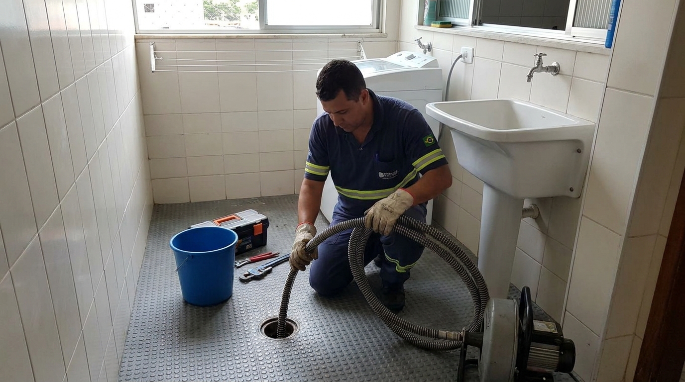 Desobstrução na Cozinha no Recanto do Sol, Anápolis‑GO